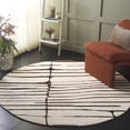 thumbnail image 2 of SAFAVIEH Ebony Glen Geometric Area Rug, Ivory/Dark Brown, 6' x 6' Round, 2 of 10