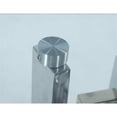 thumbnail image 3 of Milan 53.15" Round Glass Top Table with a Steel/Golden Cluster Base in Clear, 3 of 4