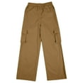 thumbnail image 6 of Ymyiu Boys Pants Boys Cargo Pants Elastic Waist Straight Leg Kids Joggers Pants Relaxed Fit Pant Size 8-9 Years (Brown,8-9 Years), 6 of 8