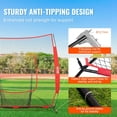 thumbnail image 4 of 7x7 ft Baseball Softball Practice Net, Portable Baseball Training Net for Hitting Batting Catching Pitching, Backstop Baseball Equipment Training Aids with Carry Bag and Strike Zone, 4 of 9