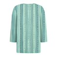 thumbnail image 4 of Fiudx Ofertas Flash Artículos En Oferta Blusa de Manga 3/4 Corta Estampada a La Moda para Mujer, Blusa Informal con Cuello Redondo, 4 of 5