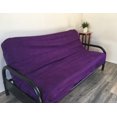 thumbnail image 2 of OctoRose Full Size 54x75x8inch 3 Side Zipper Classic Soft Micro Suede Futon Cover Sofa Day Bed Mattress Cover  (Cover ONLY) (Purple ), 2 of 5