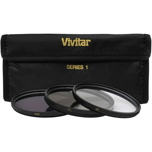 Vivitar 82mm UV, Polarizer & FLD Deluxe Filter kit (set of 3   carrying case)
