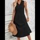 thumbnail image 3 of Vestidos de Verano para Mujer, Informales, Sin Mangas, con Encaje y Escote en V, Vestidos Midi Sin Mangas, Estilo Swing, para Vacaciones y Playa. Negro M, 3 of 5