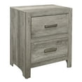 thumbnail image 2 of Bedroom Nightstand with 2 Drawers | Weathered Gray Finish for Rustic Appeal | Wood and Faux Veneer Build | No Assembly Needed, 2 of 4