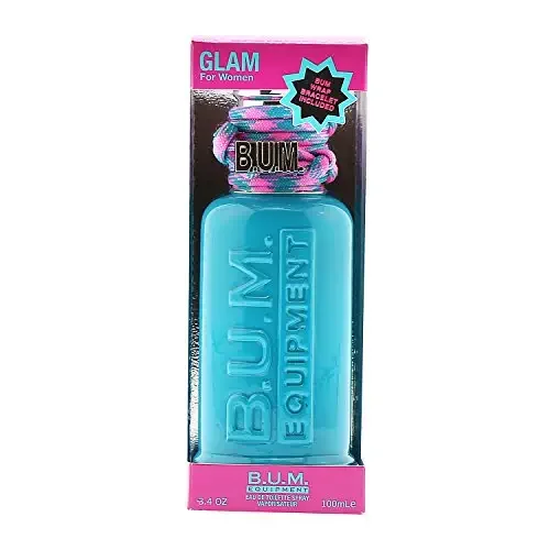 BUM EQUIPMENT Eau de Toilette Spray para damas, Glam, 3.4 onzas líquidas