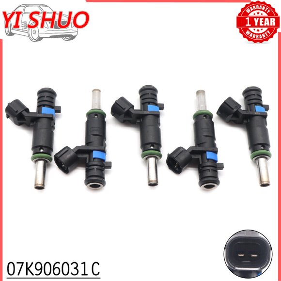 5x Fuel Injector 07K906031C for VW for Passat for Golf Beetle Rabbit 2.5L 2007-2015