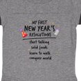 thumbnail image 3 of Inktastic My First New Year's Resolutions Boys or Girls Baby Bodysuit, 3 of 4