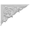 thumbnail image 1 of Ekena Millwork SB08X06FL-R 8.62 In. W X 6.25 In. H X .62 In. D Architectural Flower Stair Bracket- Right, 1 of 1