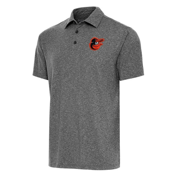 Men's Antigua Heather Black Baltimore Orioles Big & Tall Par 3 Polo