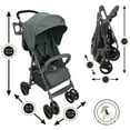 thumbnail image 2 of 509 Shopee: Kids Lightweight Stroller With Extra-Large Canopy - Storage Basket, Front Swivel Wheels, Ergonomic Handle, Cup Holder & Reclinable Back Rest, Ages 6-36 Months, 2 of 8