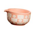 thumbnail image 4 of Cuenco para matcha hecho a mano, herramienta de preparación portátil con pico vertedor para uso japonés. Rosa, 4 of 9