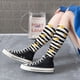 thumbnail image 5 of Fotbe Gold Flamingo Calcetas Divertidas Estampadas para Hombre y Mujer, Calcetas de Algodón hasta la Rodilla para Caminar, Correr, Enfermería y Embarazo, 5 of 6