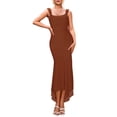 thumbnail image 1 of Dress Lady maxi para mujer, sin mangas, con volantes, para fiesta de cóctel, 1 of 6