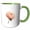 Green/White, variant on 3drose, Narcissus Paperwhites Flower Cut Out, 11oz Two-tone Green Mug