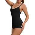 thumbnail image 4 of REFINED ATTIRE Women's Adjustable Straps Tummy Control Shaper Camisoles Long Slim-Fit No Trace Tank M Black, 4 of 5
