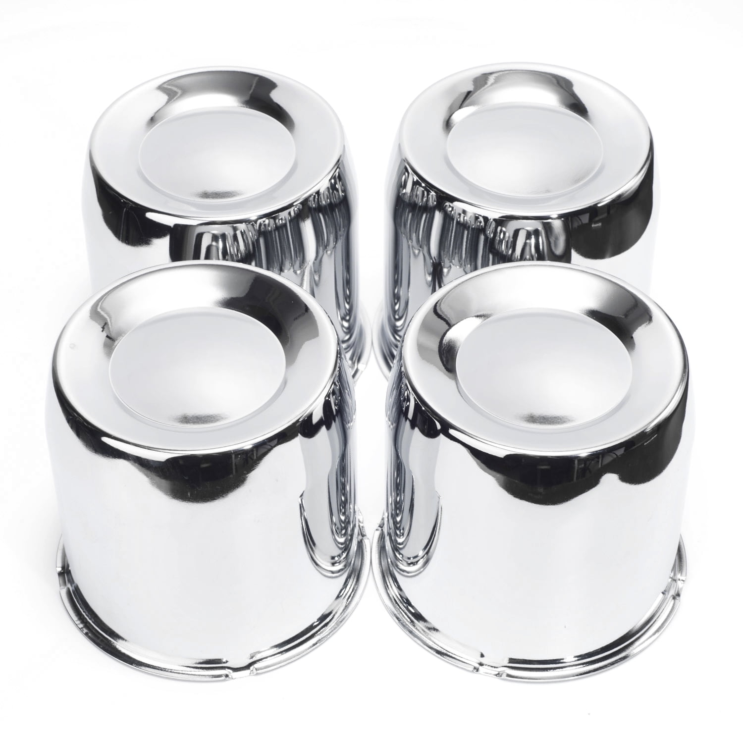 Rhinotuning 4PCS 5.15" Hub 4.92" H Push Through Wheel Center Caps Chrome Silver for Truck