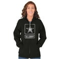 thumbnail image 3 of United States Army Military Star Logo Unisex Plus Size Zip Hoodie Brisco Brands 4X, 3 of 5