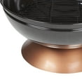 thumbnail image 4 of Fire Sense Degano Outdoor Firepit Backyard Fireplace included Wood & Cooking Grate Black Copper 26", 4 of 11
