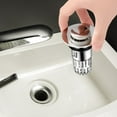 thumbnail image 3 of Bathroom Drain Sink Stopper, Universal Bathroom Sink Stopper Various Sizes, Stainless Steel Bathroom Floor Drain, Anti Hair Bathroom Sink Basin Filter With Removable Fits 1.18-2.36 In, 3 of 6
