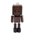 thumbnail image 4 of Figura de madera de hombre tembloroso, decoración de mesa, figura de madera tambaleante de pie marrón oscuro 85 cm, 4 of 9