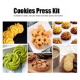 thumbnail image 3 of Cookie Press Set, Cookies Press Maker Stainless Steel Cake Pastry Decorating Nozzle Set DIY Baking Tools, 3 of 5