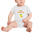 thumbnail image 2 of Cute Baby Bodysuit Lil' Mango Fruit Funny Boy & Gril Baby Rompers (White, 12-18 Months), 2 of 5