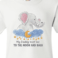 thumbnail image 4 of Inktastic My Daddy Loves me to the Moon and Back Elephant Family Youth T-Shirt, 4 of 5