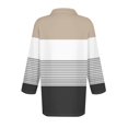 thumbnail image 4 of T Shirts For Women Womens Tops Shirts Three Quarter Length Summer Striped Print Tops Collared Button Down T Shirts Breathable Trendy Tunic Tops, 4 of 4