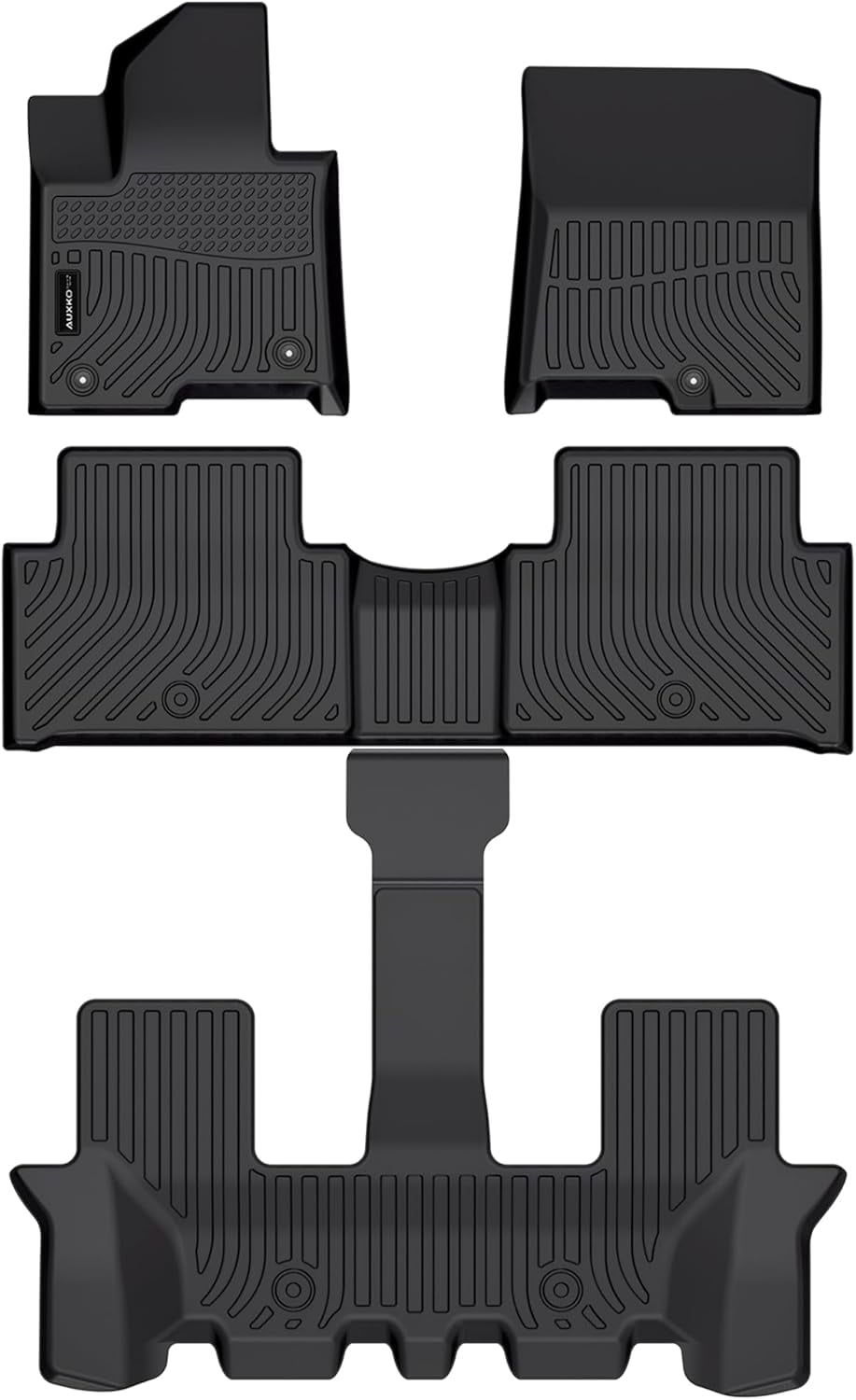 Auxko All Weather Floor Mats Fit for Kia Sorento Hybrid 2026 2025-2021(Include PHEV 22-26) TPE Rubber Liners Sorento Hybrid Accessories Set All Season Odorless Anti-Slip Floor Mats