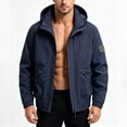 thumbnail image 6 of WRKEKC Windbreaker Jackets for Men Detachable Hood Long Sleeve Zip-Up Outerwear With Zipper Pockets for Hiking and Cycling, 6 of 7