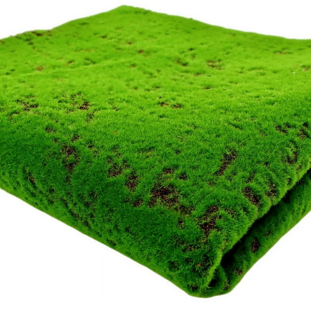 Zhuge Césped artificial de simulación, césped de musgo, sin mantenimiento, para pared, plantas verdes, césped para el hogar, decoración de paisaje de jardín (03,100 x 100 cm)