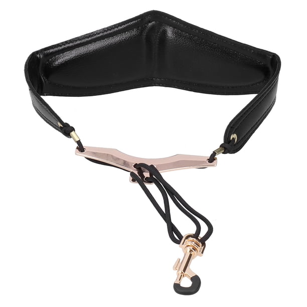 Correa para el cuello de saxofón, correa de cuero sintético para el hombro, para saxofón soprano, tenor y alto.