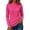 Hot Pink #062, variant on Women's Mock Turtleneck Waffle Sweater Long Sleeve Lightweight Fall Clothes, XL