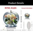 thumbnail image 3 of Apples Shaped Rose Decoration For Home Living Room Bedroom 2D Acrylic Desktop Decoration, 3 of 9