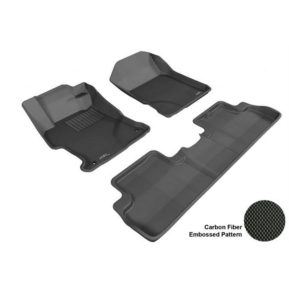 3D MAXpider L1HD04501509 HONDA CIVIC 2012-2013 CPE KAGU BLACK R1 R2 Floor Mat