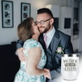 thumbnail image 6 of Mother of Groom Tumbler-Engraved Vacuum Insulated Stainless Steel Mug Tumbler with Straw and Lid,Wedding Anniversary Engagement Gifts for Groom Mother from Bride and Groom 12 Ounce White, 6 of 6