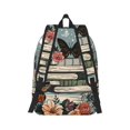 thumbnail image 2 of Honeii Vintage Art Butterfly Flower Print Canvas College Laptop Backpack, Durable Rucksack Travel Notebook Bag School Backpack Book Bag for Men Women-Small, 2 of 7