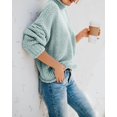 thumbnail image 3 of Jersey Saodimallsu de cuello alto de punto verde extragrande para mujer, 3 of 7