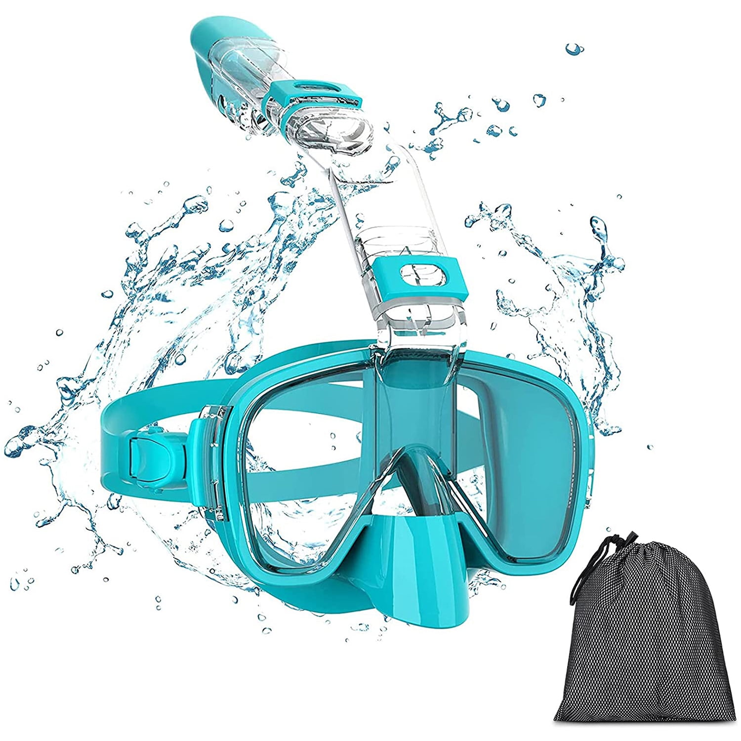 Foldable Snorkel Mask, Diving Mask Set Professional Snorkeling Gear for Adults and Kids