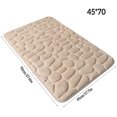 thumbnail image 3 of Yingyy Embossed Bath Mat Quick-Drying Solid Color Shower Absorbent Bathroom Rug Large Kitchen Washroom Door Bathmat Kids Safety Khaki 45x70cm, 3 of 5