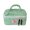 Green, variant on User Friendly Fabric Plaids Toiletry Bag With Quilted Heart Detail Spacious Interior Hand Carry For Travel Individual Care