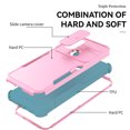 thumbnail image 2 of SaniMore for Motorola Moto G Power (6.5" 2022) Case, [Sliding Camera Window] Wireless Charging Shockproof Drop Resistant Hybird PC TPU Anti-slip Heavy Duty Protective Shell, Pink+Light, 2 of 5