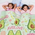 thumbnail image 3 of Cute Avocado Blanket Cartoon Avocado Gifts for Women Girls Soft Flannel Throw Blanket, 50x60 Inch, 3 of 7