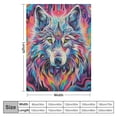 thumbnail image 4 of Orinice Wolf Throw Blanket for Bedroom Living Room, Plush Bed Blanket, Super Soft Comfortable Bedding Sofa Throw for Boys Girls, Flannel Blanket Fuzzy Blankets,  40x50in, 4 of 6