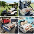 thumbnail image 6 of Golf Cart Seat Covers for 2 Seater,Red Poppy Microfiber Cart Seat Towel Blanket,Spring Farmhouse Country Flower Leaf Plant Absorbent Breathable Non Slip Bench Seats Protector for Golf Course 51"x31", 6 of 9