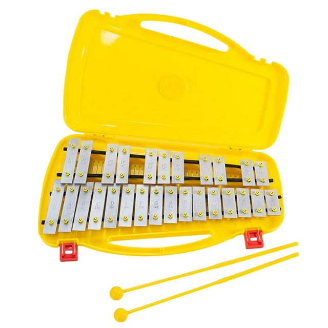 QualitChoice Glockenspiel and Two Mallets Perfectly Gift for Children Toddlers Kids Silver