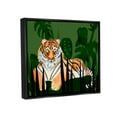 thumbnail image 3 of Stupell Tiger Tropical Plants Nature Animals & Insects Painting Black Floater Framed Art Print Wall Art, 3 of 6