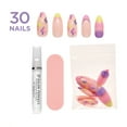 thumbnail image 5 of Salon Perfect Artificial Press on Nails, 211 Modern Nostalgia Neon Lightning, Medium Almond Glue On Fake Nails, File & Nail Glue Included, 30 Nails, 5 of 7