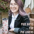 thumbnail image 2 of Pig Tumbler with Lid and Straw, Cute Pig Gifts for Pig Lovers, Pink Kawaii Pig Cup Coffee Mug Water Bottle, Metal Thermal Insulated Tumblers 20 Oz, Pig Stuff Decor, Birthday Gifts, 2 of 6